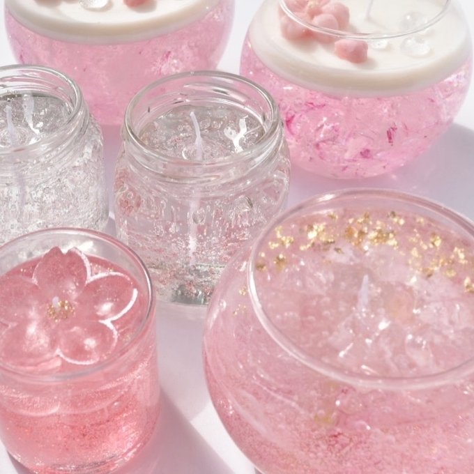 桜のジェルキャンドル